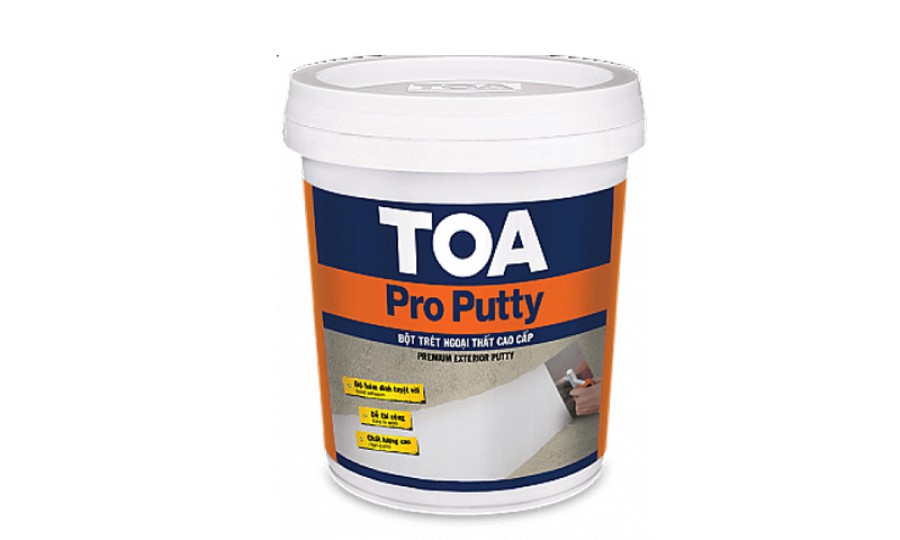 Bột trét tường ngoại thất cao cấp TOA PRO PUTTY - 25Kg