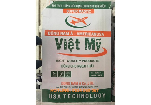 Bột trét tường ngoại thất Việt Mỹ 40Kg